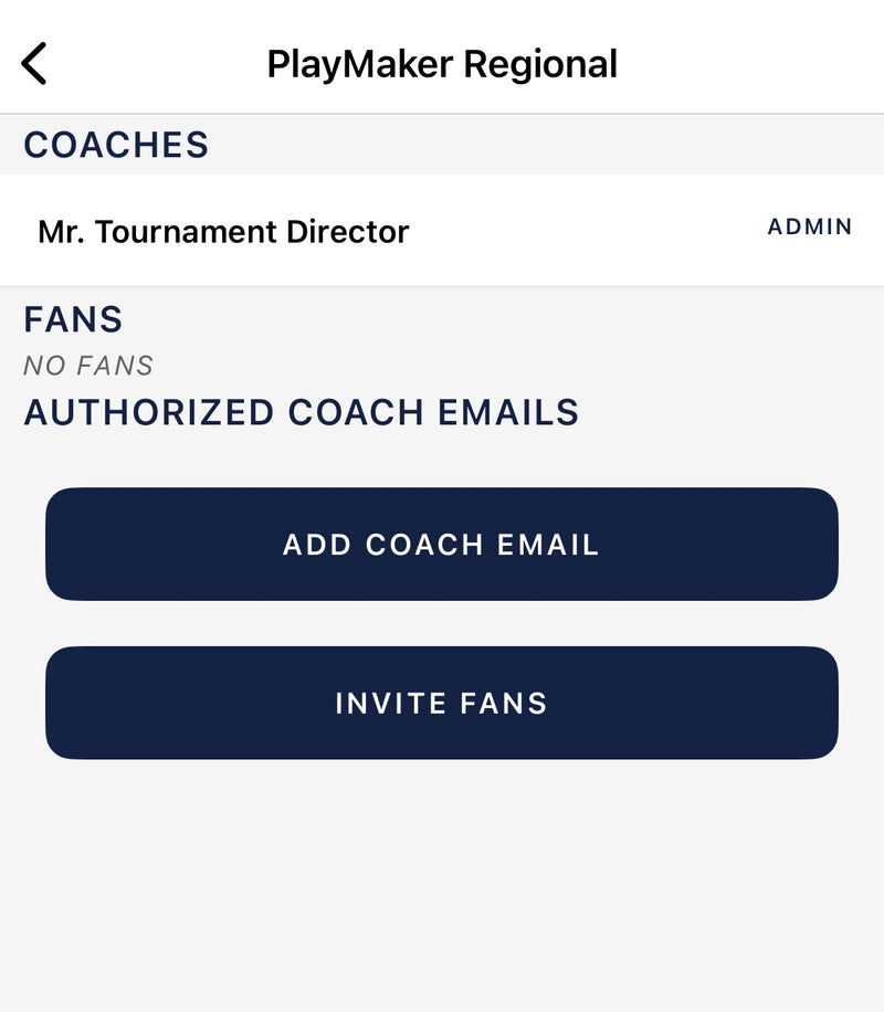 Sharing Team with Coaches & Fans