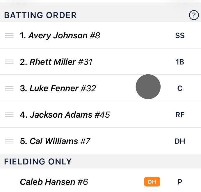 Creating a Game and Setting Starting Lineups